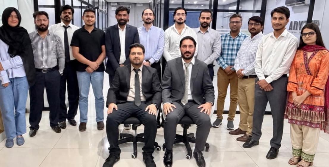 The ADYZER team together in the office